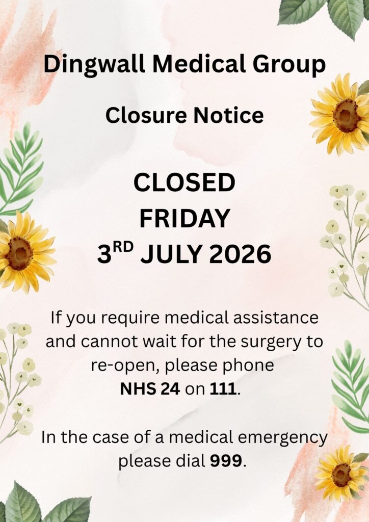 Closure Notice Friday 3rd July 2026