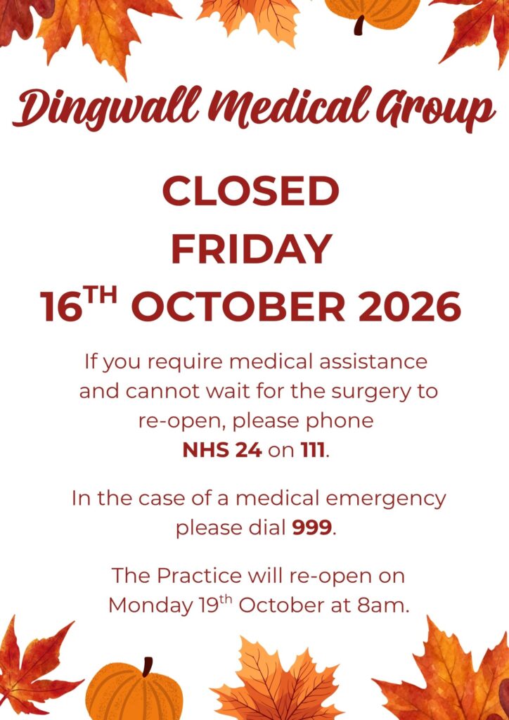 Autumn Closure Notice Friday 16 October 2026